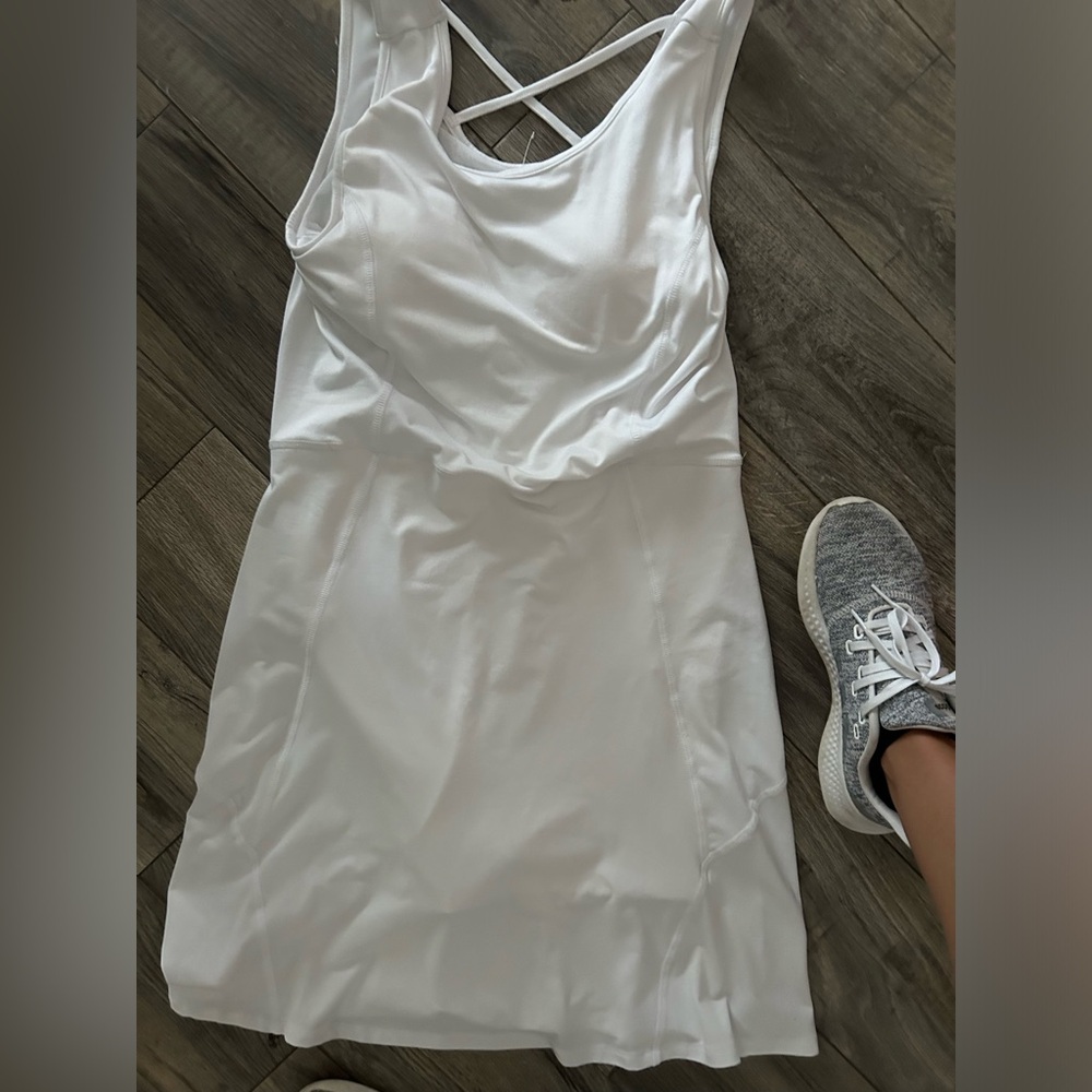 ZELOS White Sleeveless Dress